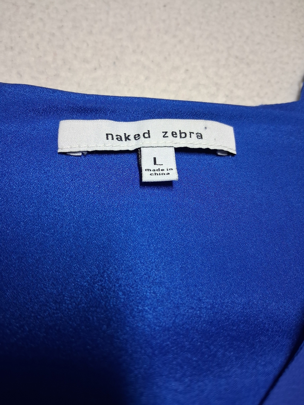 Naked Zebra Royal Blue Pleated Spaghetti-Strap Dress - Picture 4 of 6